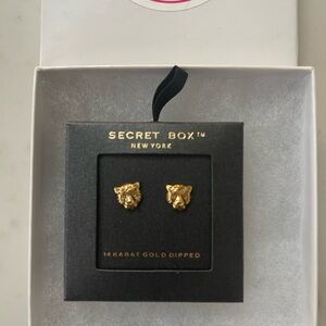 Gold Dipped Tiger  Earrings